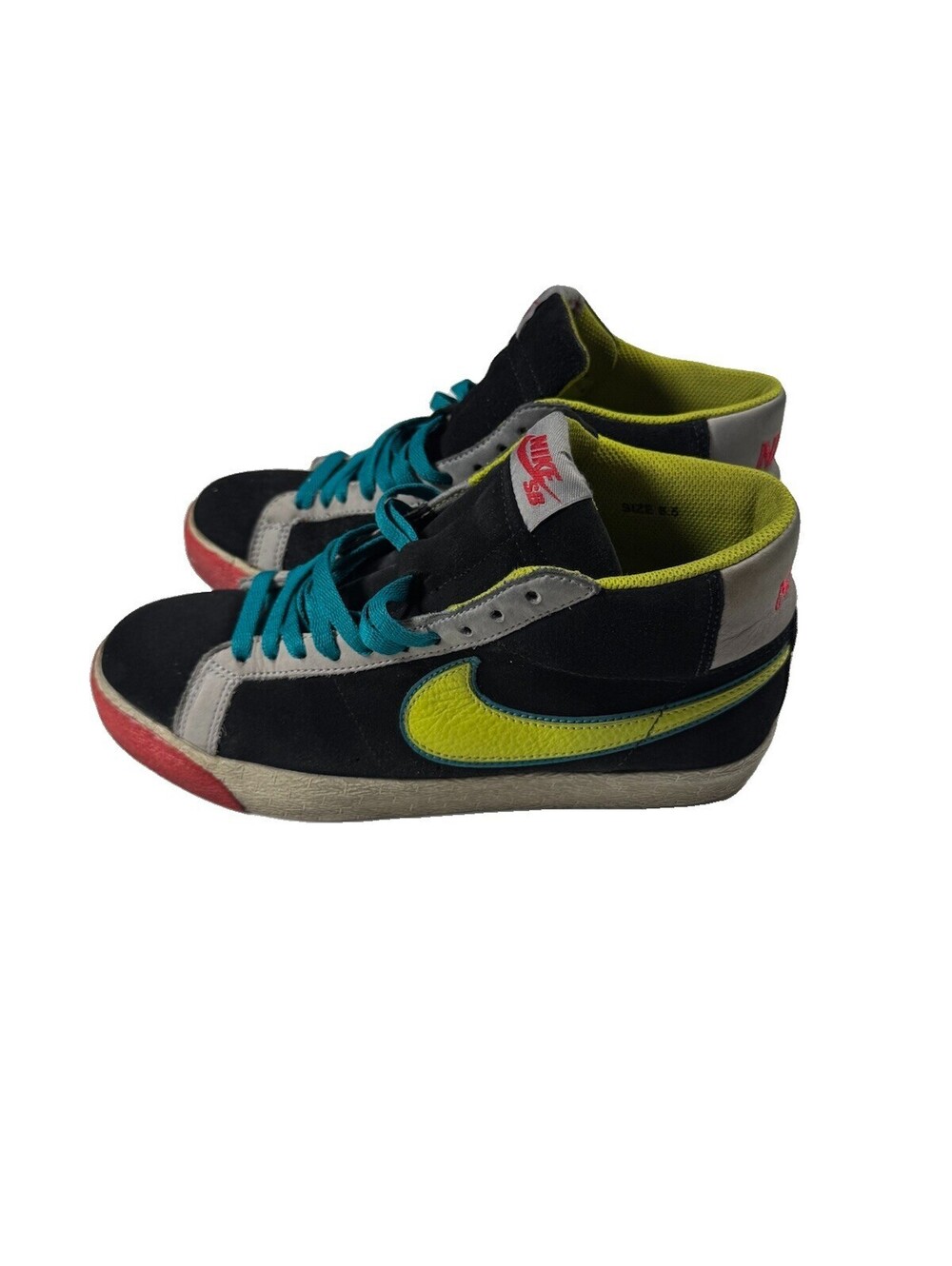 2008 Nike SB Blazer Pac-Man 310801-031 Black Cactus Vintage Shoes Mens 8.5